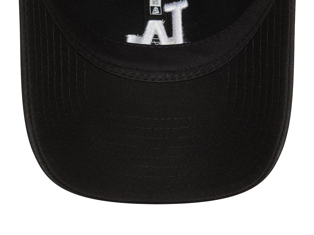 New Era Los Angeles Dodgers Washed Black and White 9Twenty Strapback Gorra
