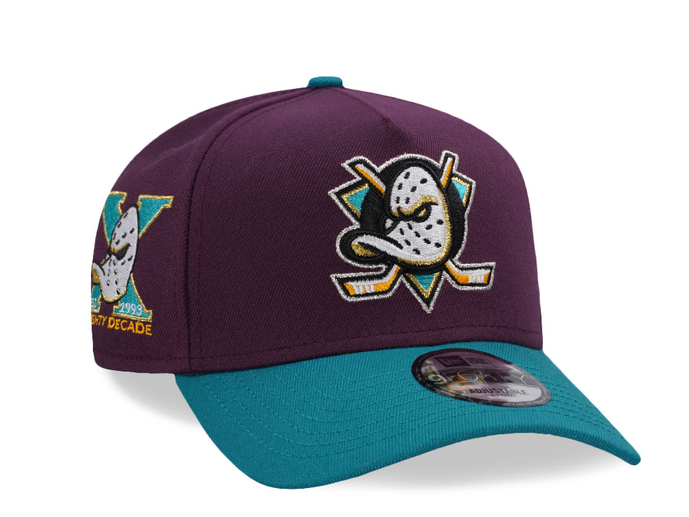 New Era Anaheim Ducks 10th Anniversary Throwback Edition 9Forty A Frame Snapback Gorra