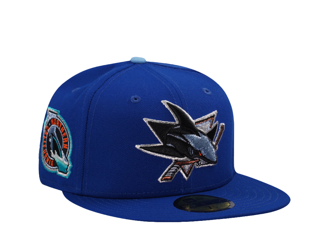 New Era San Jose Sharks Northern California Royal Blue Prime Edition 59Fifty Fitted Gorra