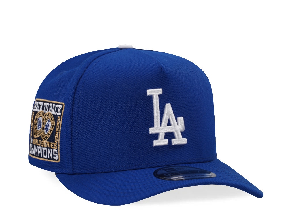 New Era Los Angeles Dodgers  Back to Back World Series Blue Classic Edition 9Fifty A Frame Snapback Gorra