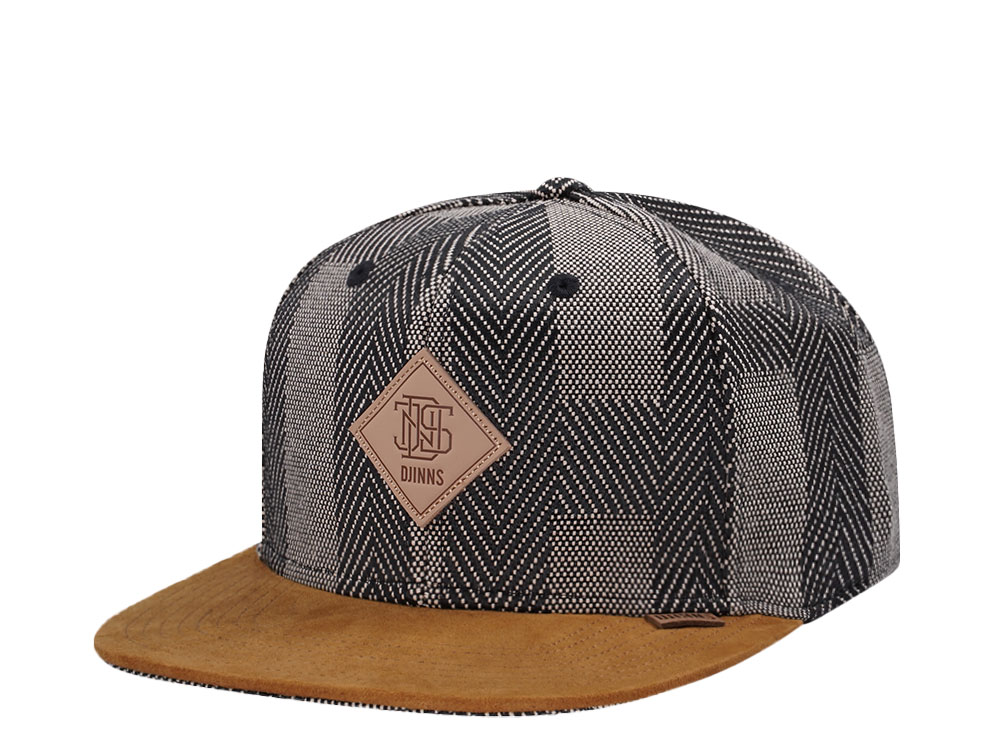 Djinns Hermecheck Gray 6 Panel Snapback Gorra