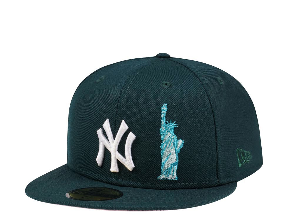 New Era New York Yankees NYC Icons Green and Pink Edition 59Fifty Fitted Gorra