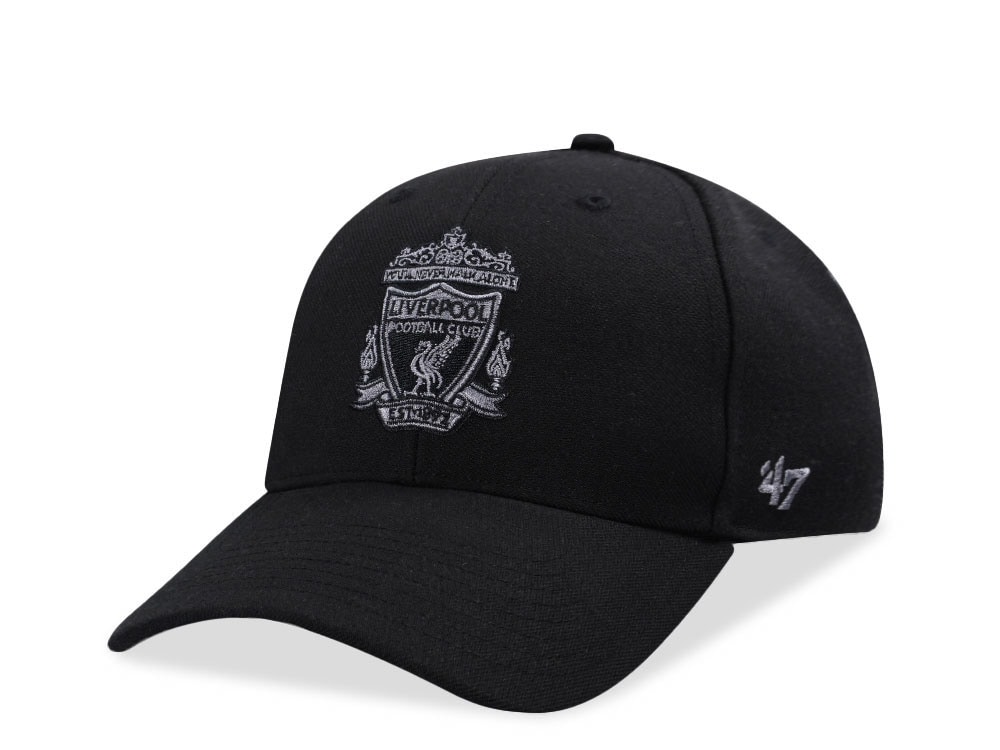 47Brand Liverpool FC Emblem Black MVP Strapback Gorra