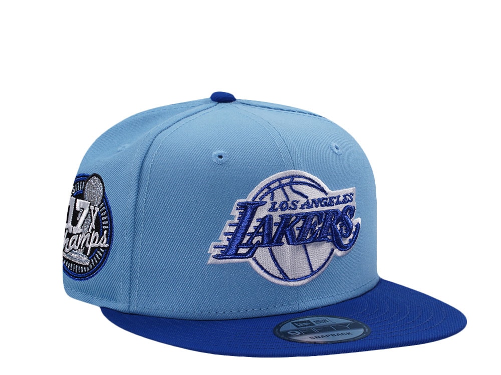 New Era Los Angeles Lakers 17x Champs Sky Blue Two Tone Edition 9Fifty Snapback Gorra