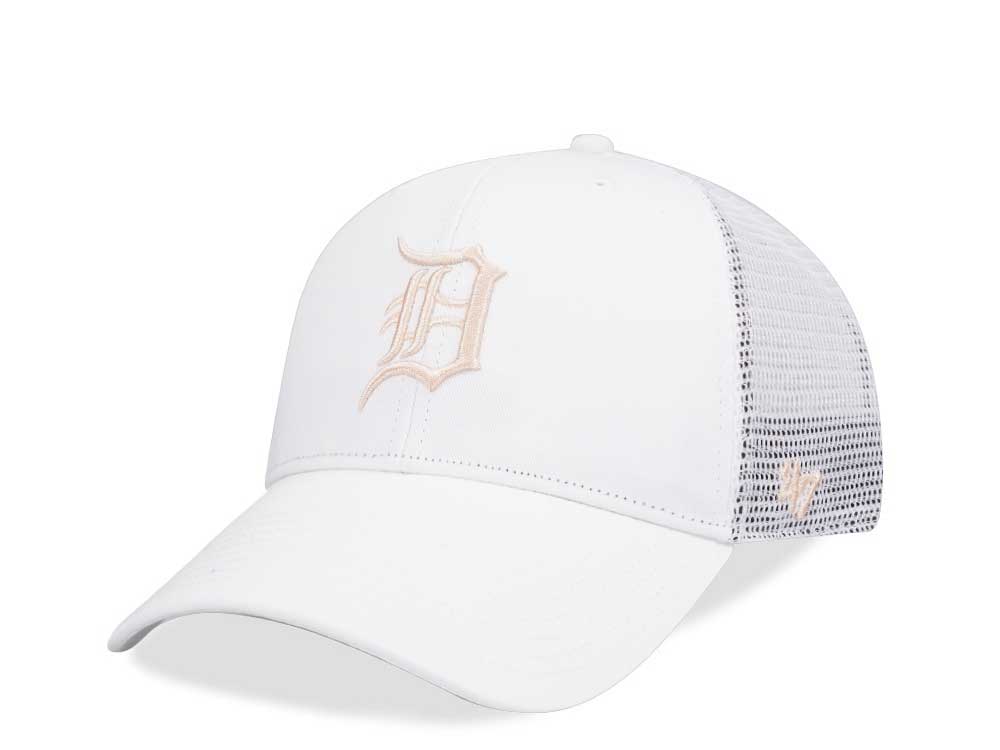 47Brand Detroit Tigers White Branson MVP Trucker Snapback Gorra