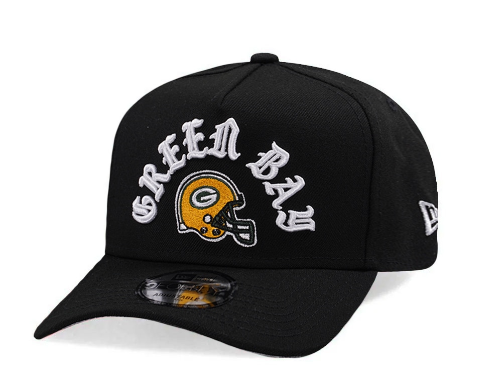 New Era Green Bay Packers Helmet Black Prime Edition 9Forty A Frame Snapback Gorra