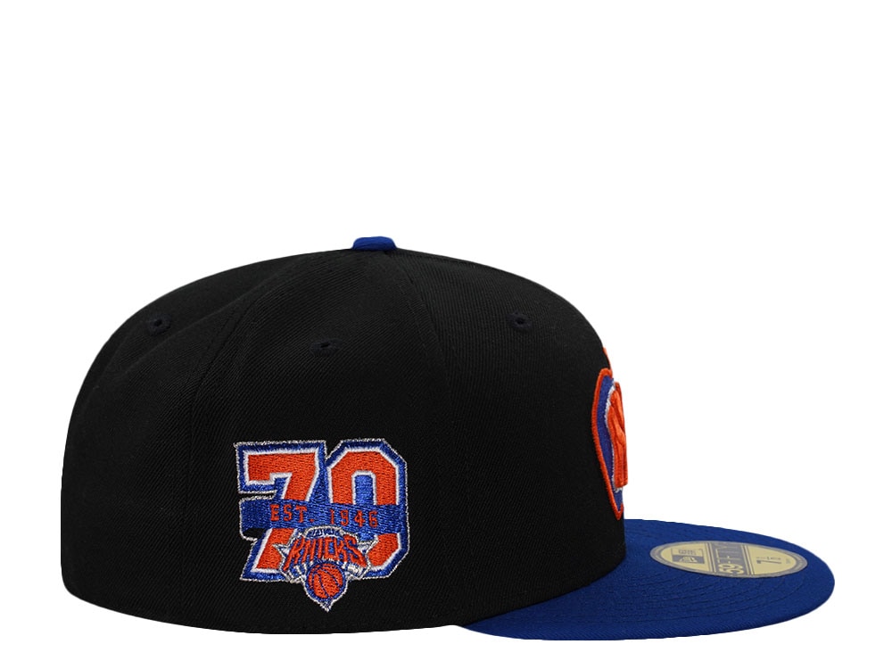New Era New York Knicks 70th Anniversary Black Two Tone Edition 59Fifty Fitted Gorra