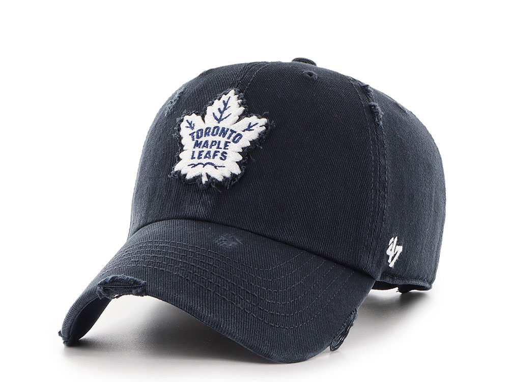 47 Brand Toronto Maple Leafs Weathered Navy Clean Up Strapback Gorra