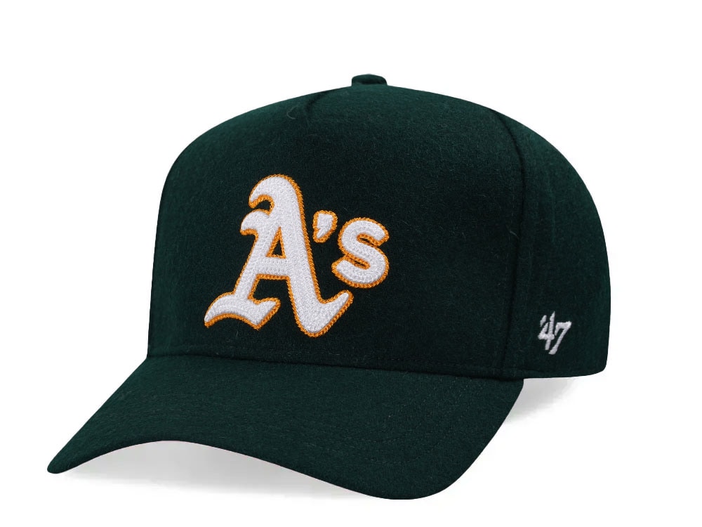 47Brand Oakland Athletics Dark Green Chain Stitch Offside Strapback Gorra