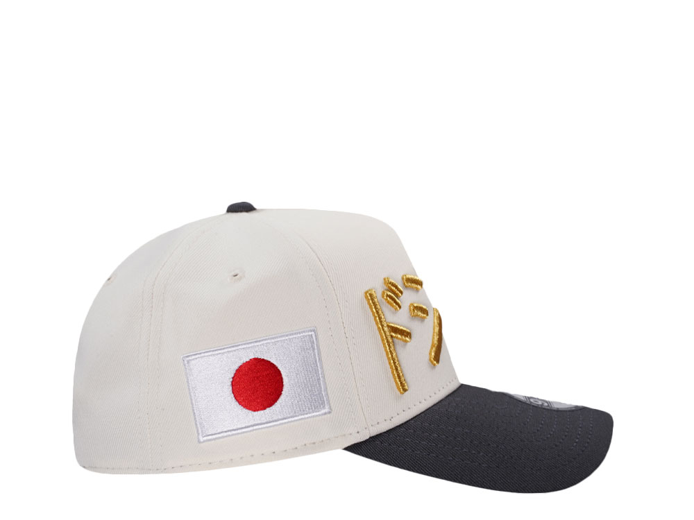 New Era Los Angeles Dodgers Japan Chrome Cement Two Tone Edition 9Forty A Frame Snapback Gorra