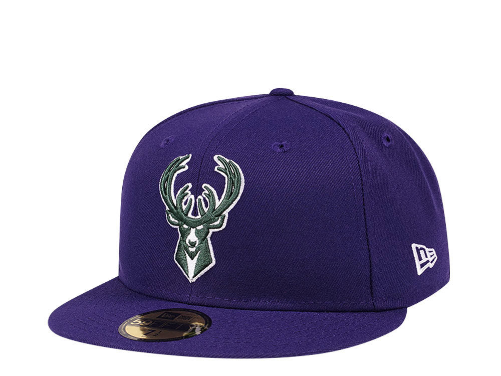 New Era Milwaukee Bucks Purple Prime Edition 59Fifty Fitted Gorra