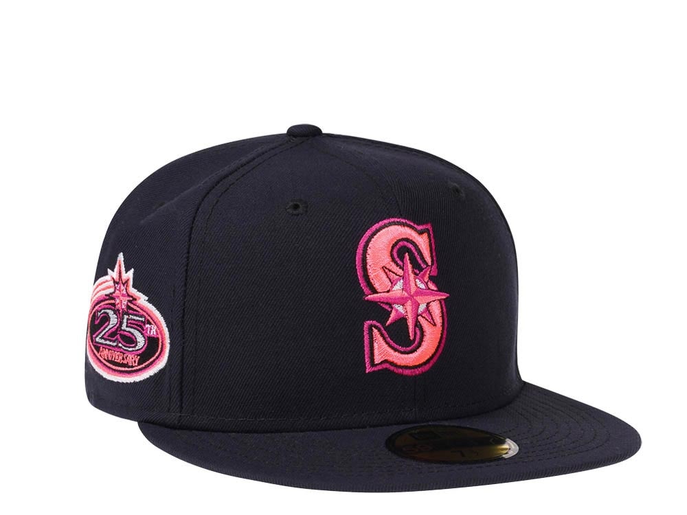 New Era Seattle Mariners 25th Anniversary Flashy Pink Edition 59Fifty Fitted Gorra