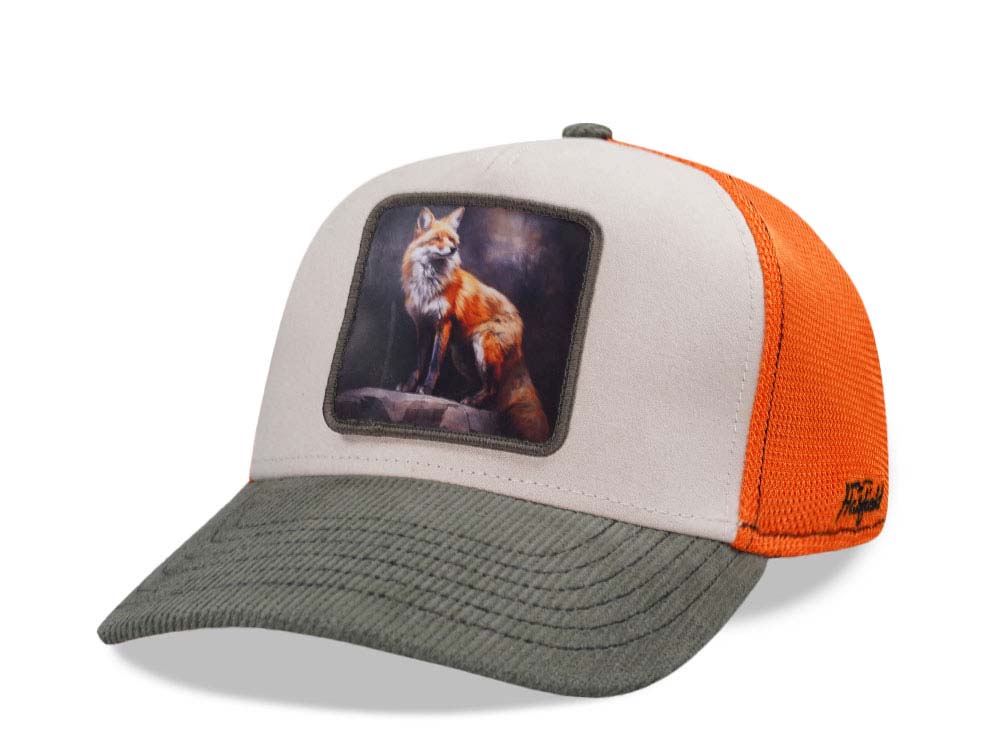 Hatfield Fox White Orange Trucker Snapback Gorra