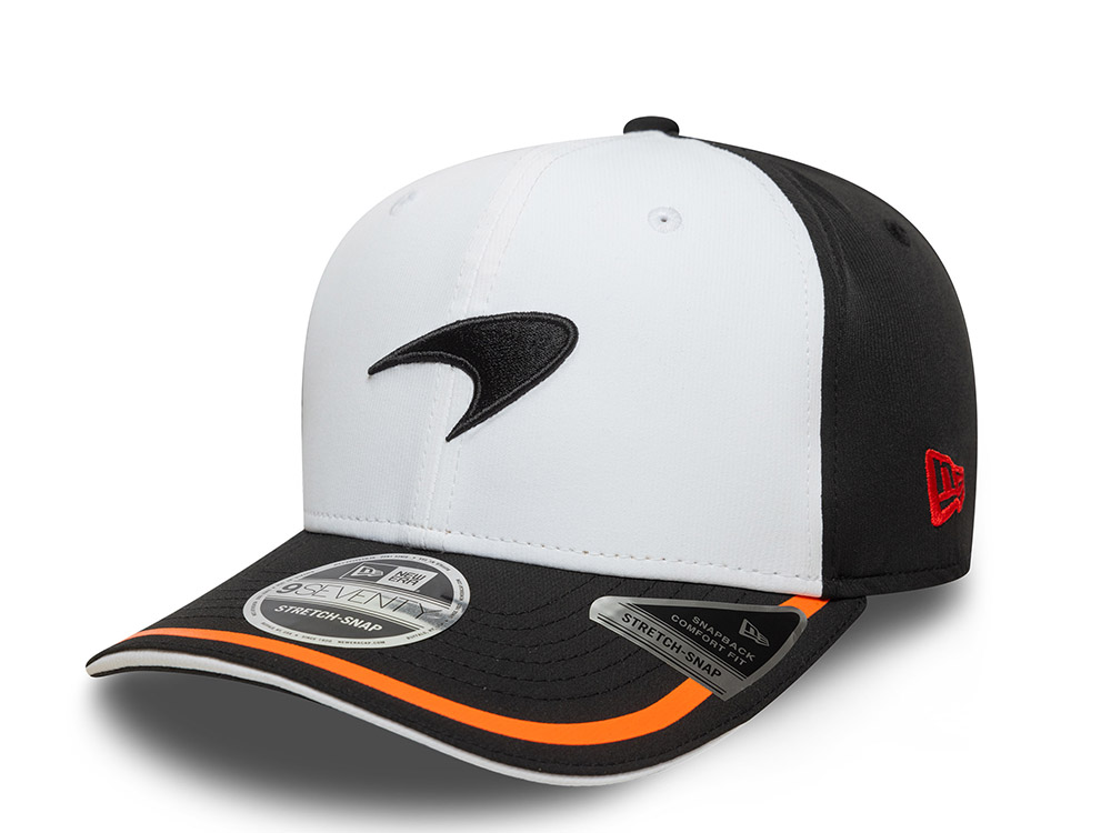 New Era McLaren Racing White Recycled Retro Edition 9Seventy Snapback Gorra
