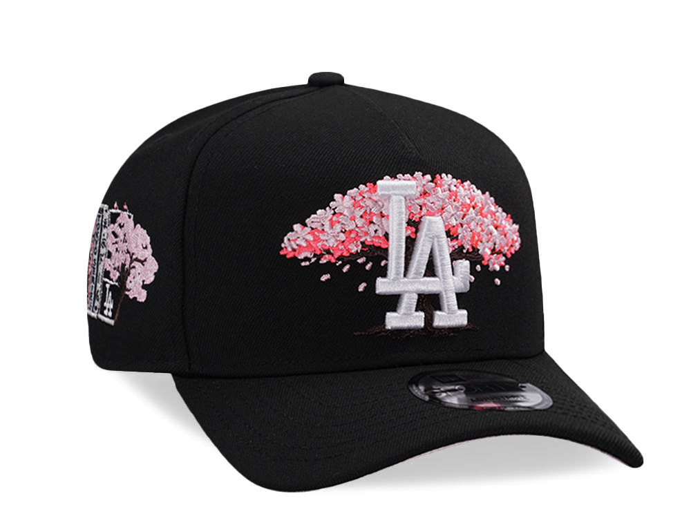 New Era Los Angeles Dodgers Tokyo Series 2025 Sakura Black Prime Edition 9Forty A Frame Snapback Gorra