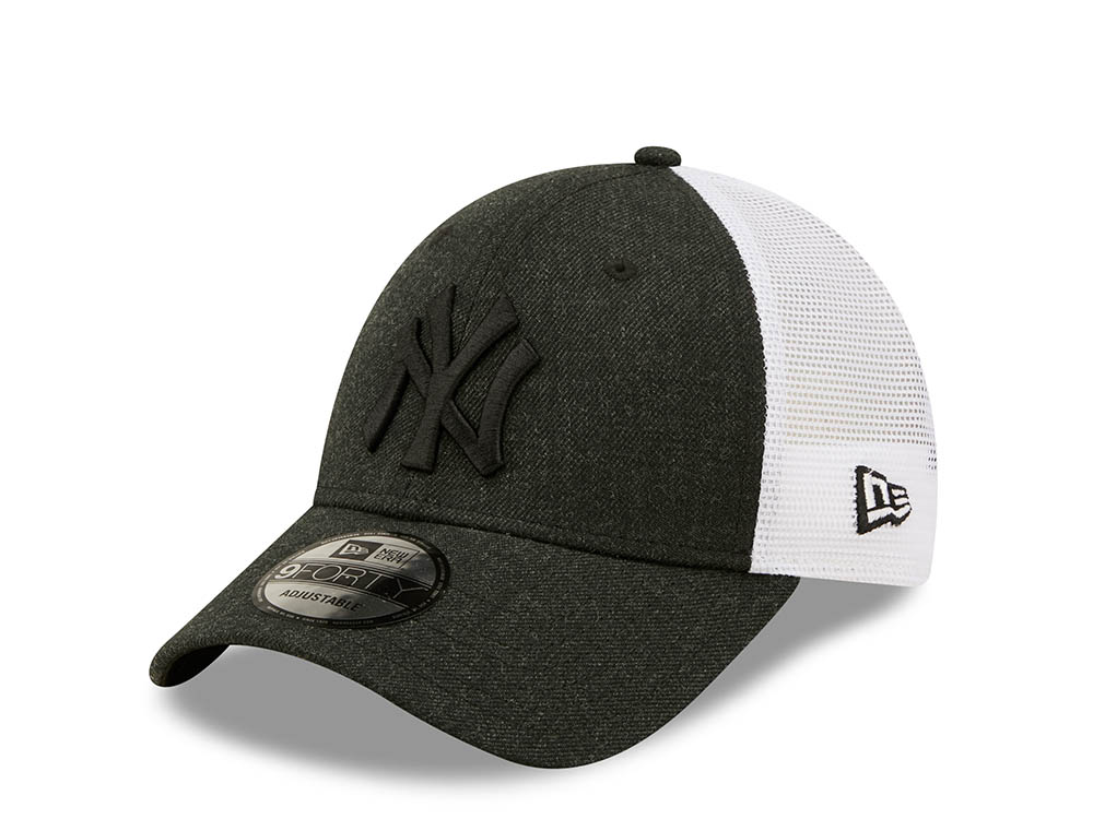 New Era New York Yankees Black Home Field Edition 9forty Trucker Strapback Gorra