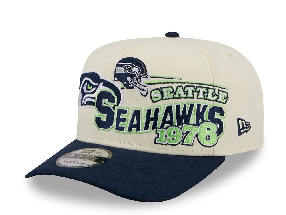 New Era Seattle Seahawks 1976 Classic Chrome Edition 9Fifty A Frame Snapback Gorra