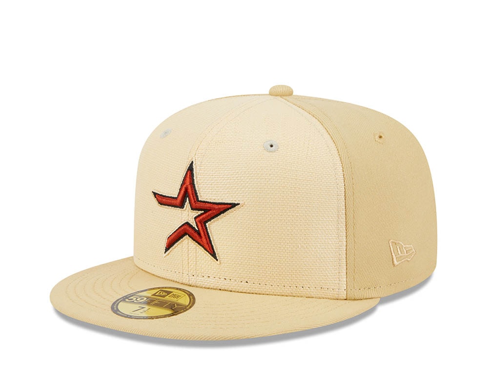 New Era Houston Astros 45th Anniversary Raffia Front Vegas Gold Edition 59Fifty Fitted Gorra