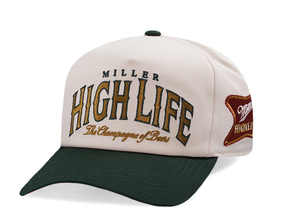 American Needle Miller High Life Ivory Roscoe Edition Snapback Gorra