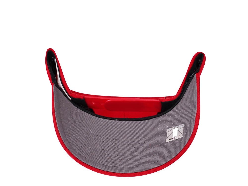 Mitchell & Ness Atlanta Hawks Team Ground Red Line Solid Flex Snapback Gorra