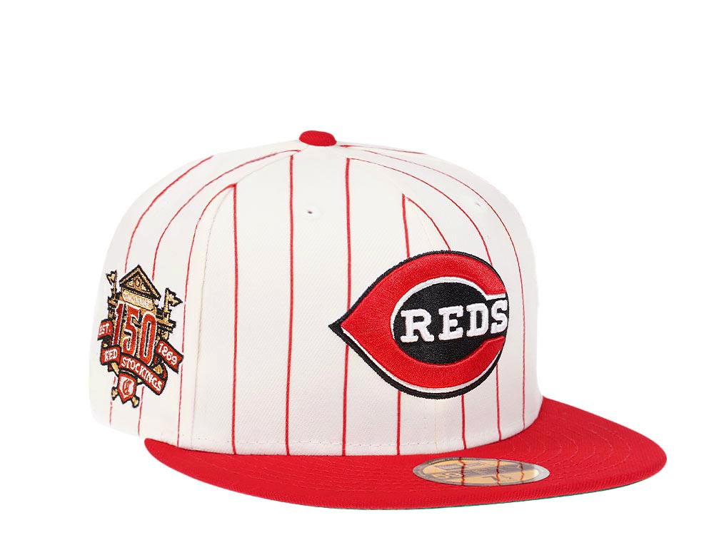 New Era Cincinnati Reds 150th Anniversary Pinstripe Heroes Elite Edition 59Fifty Fitted Gorra