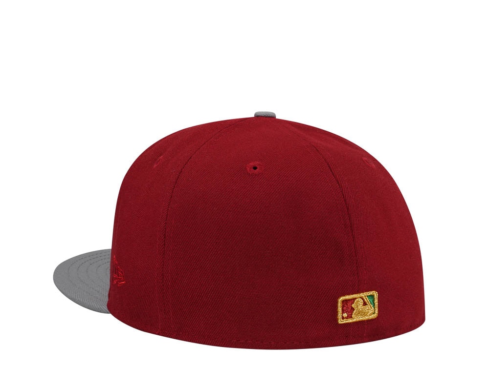 New Era Arizona Diamondbacks 25th Anniversary Maroon Gold Two Tone Edition 59Fifty Fitted Gorra