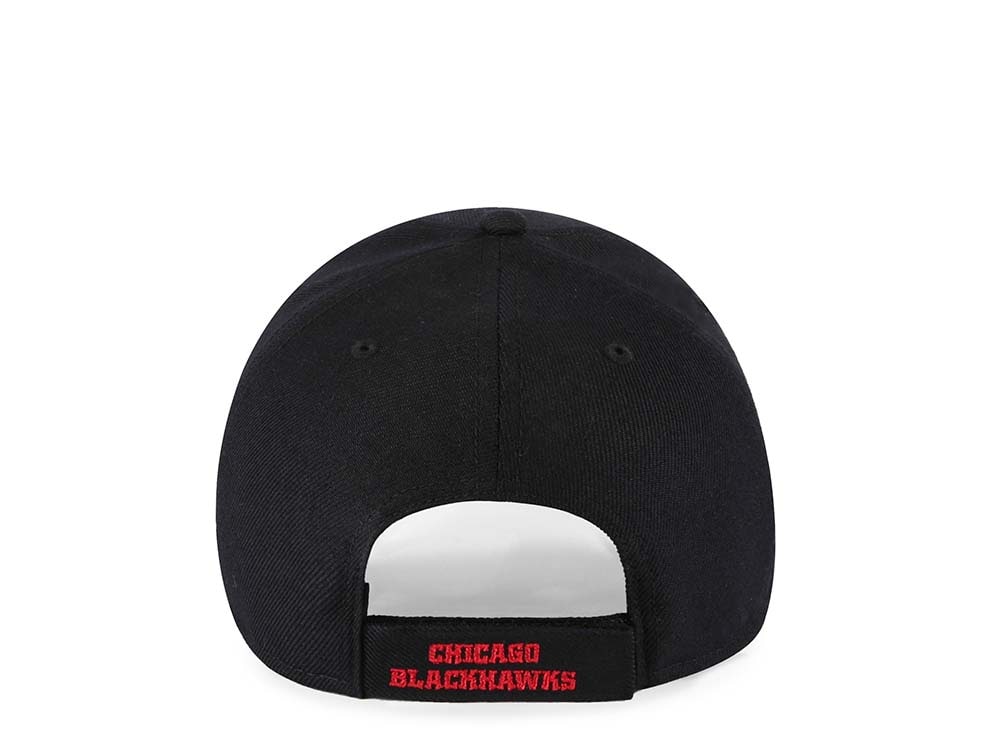 47Brand Chicago Blackhawks Classic Black Strapback Gorra
