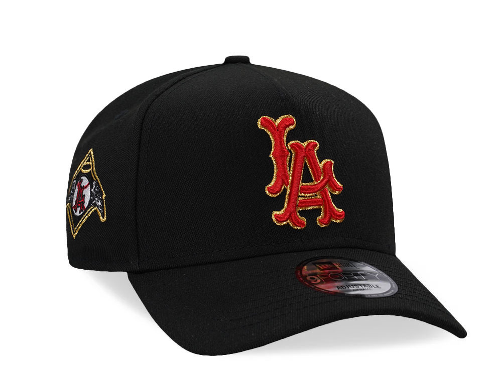New Era Los Angeles Angels Black Prime Metallic Edition 9Forty A Frame Snapback Gorra