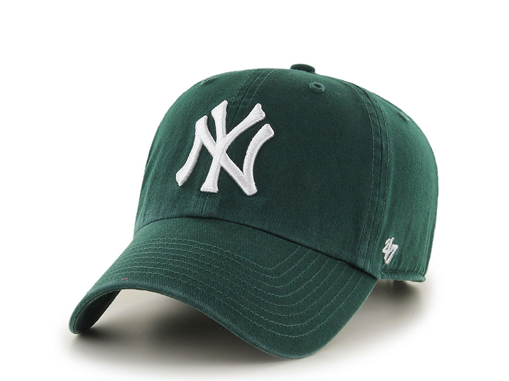 47 Brand New York Yankees Dark Green Clean Up Strapback Gorra