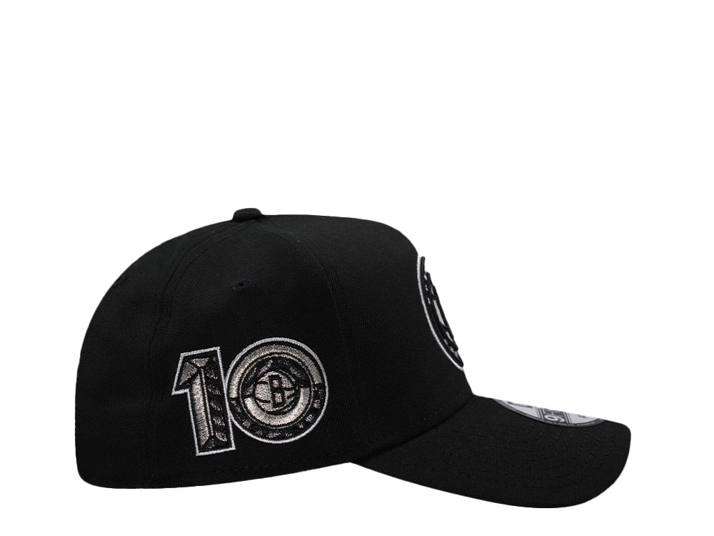 New Era Brooklyn Nets 10 Anniversary Black Prime Edition 9Forty A Frame Snapback Gorra