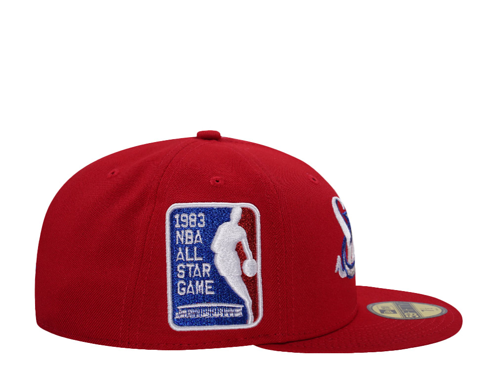 New Era Philadelphia 76ers All Star Game 1983 Scarlet Prime Edition 59Fifty Fitted Gorra