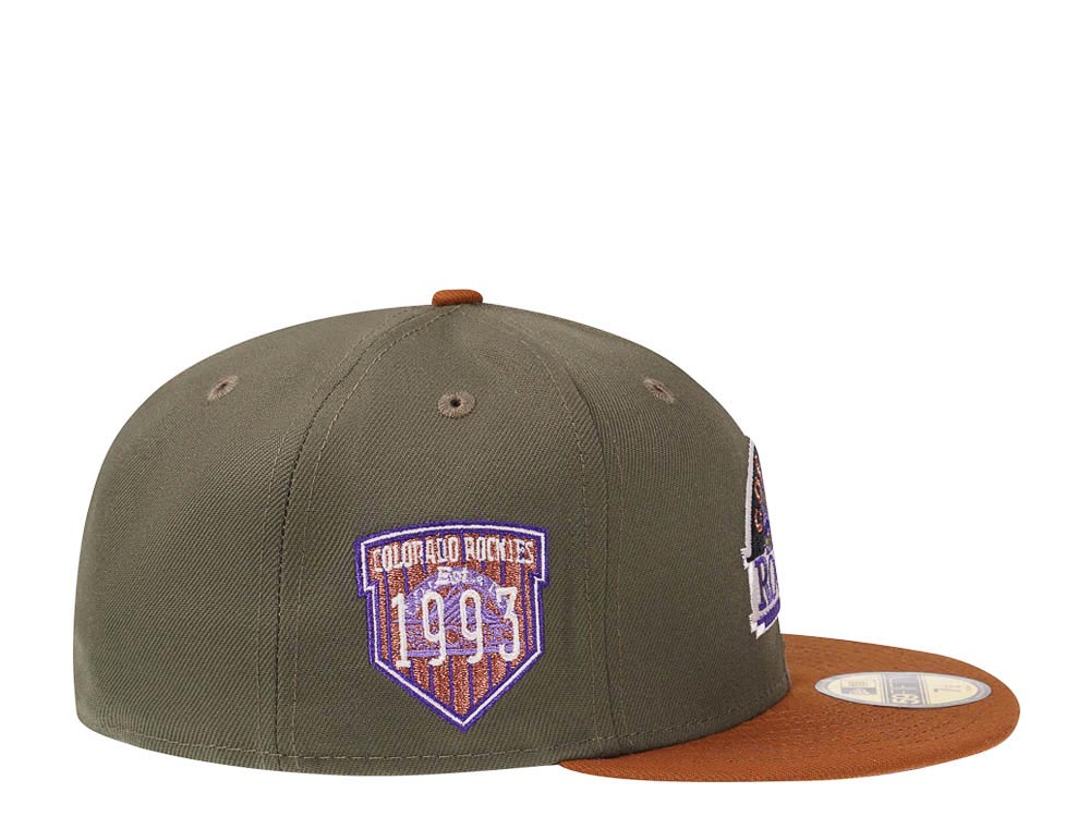 New Era Colorado Rockies 1993 Copper Olive Two Tone Prime Edition 59Fifty Fitted Gorra