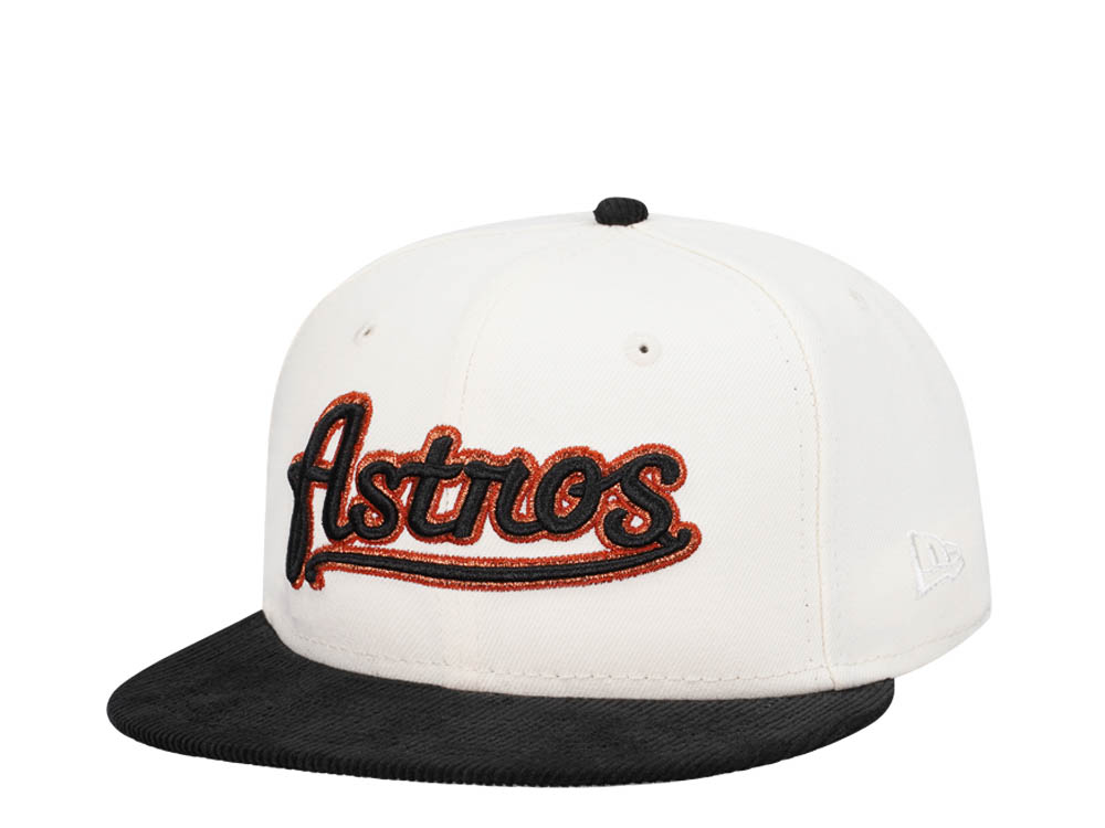 New Era Houston Astros Cream Cord Brim Prime Edition 59Fifty Fitted Gorra