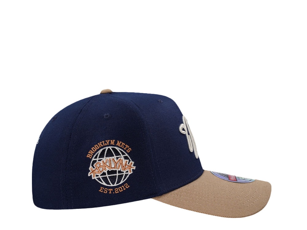 Mitchell & Ness Brookly Nets Sand Storm Classic Red Stretch Snapback Gorra
