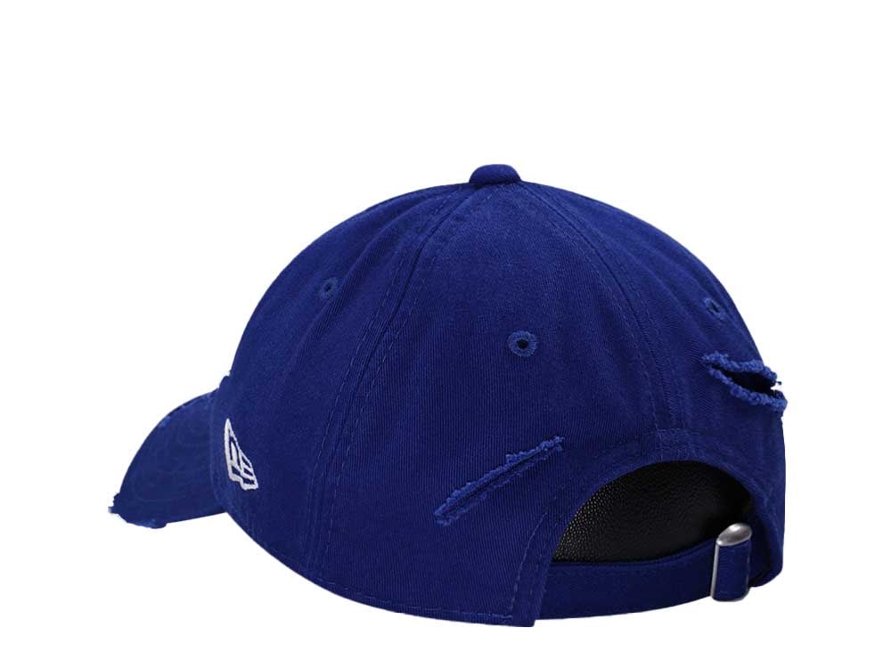 New Era Los Angeles Dodgers Dark Royal Washed Distress 9Twenty Strapback Gorra