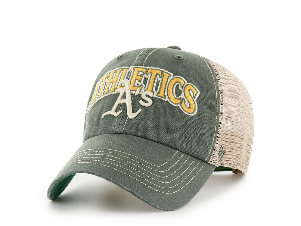 47Brand Oakland Athletics Bottle Green Tuscloosa Edition Trucker Clean Up Snapback Gorra
