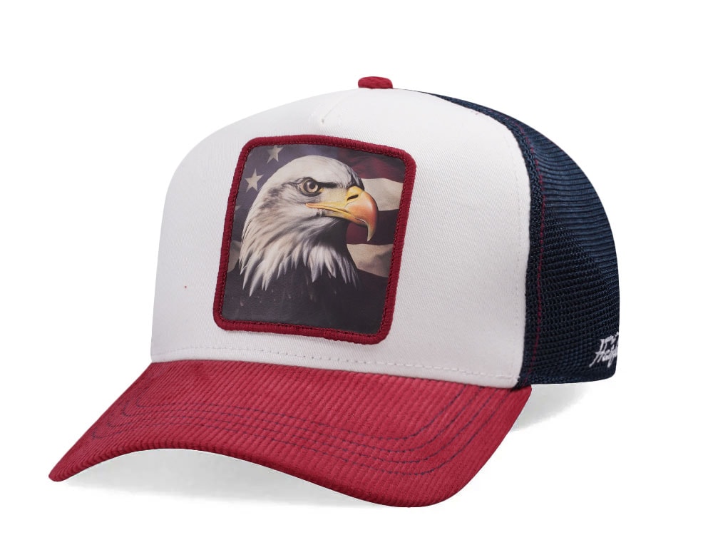 Hatfield Royal Eagle White Red Trucker Snapback Gorra