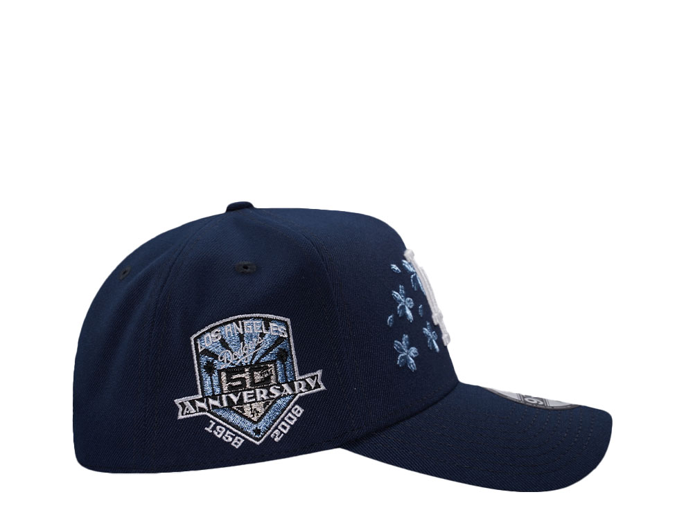 New Era Los Angeles Dodgers 50th Anniversary Ocean Blue Prime Edition 9Forty A Frame Snapback Gorra