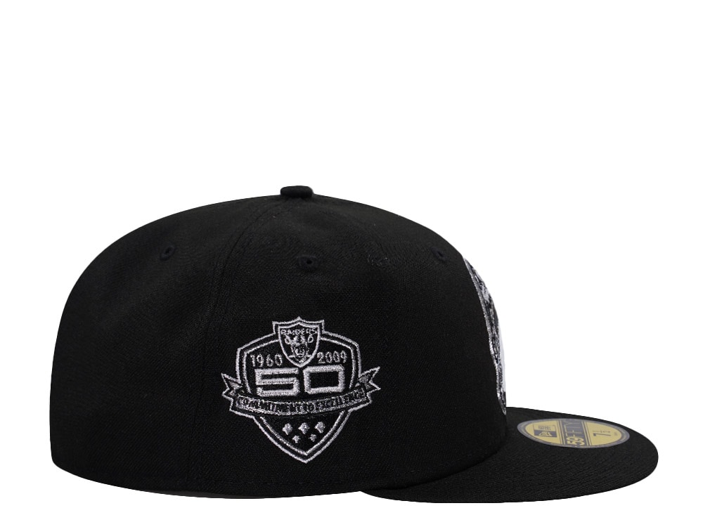New Era Las Vegas Raiders 50th Anniversary Skull Black Prime Edition 59Fifty Fitted Gorra