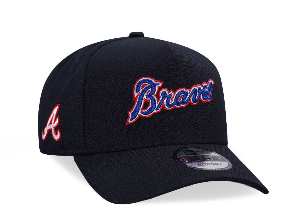 New Era Atlanta Braves Black Classic Two Tone 9Forty A Frame Snapback Gorra