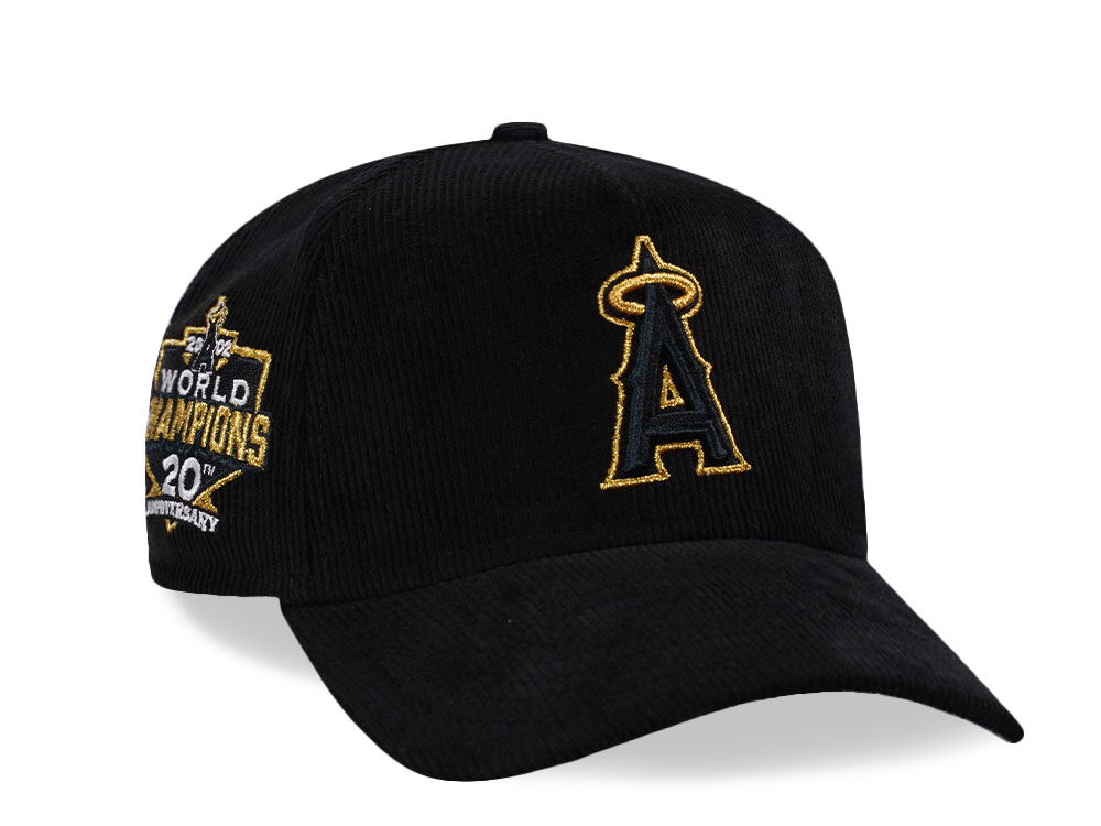 New Era Anaheim Angels 20th Anniversary Black Corduroy Edition 9Forty A Frame Snapback Gorra