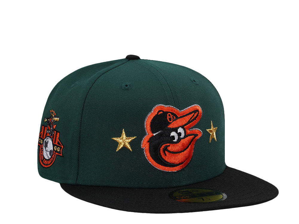 New Era Baltimore Orioles World Series Champions 1966 Dark Green Two Tone Edition 59Fifty Fitted Gorra