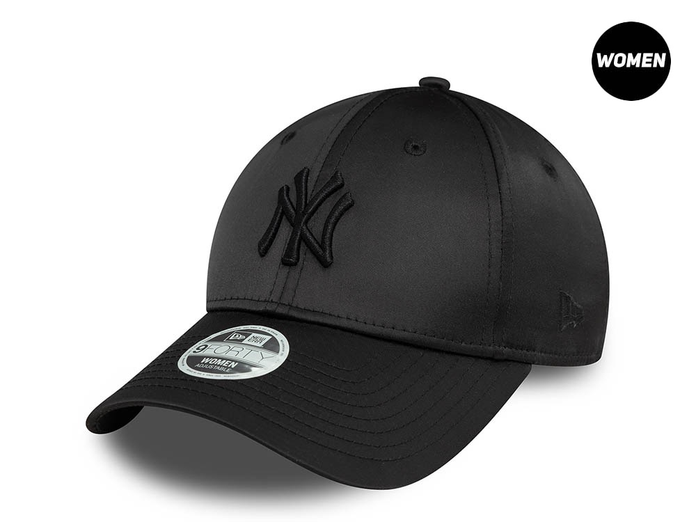 New Era New York Yankees Satin Black Womens 9Forty Snapback Gorra