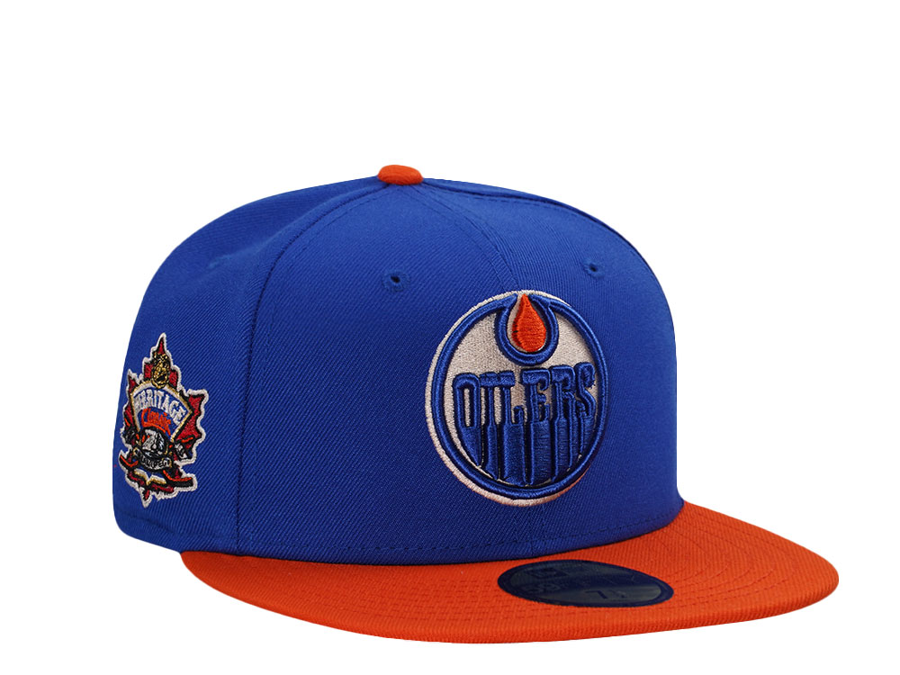 New Era Edmonton Oilers Heritage Classic 2016 Blue Two Tone Edition 59Fifty Fitted Gorra