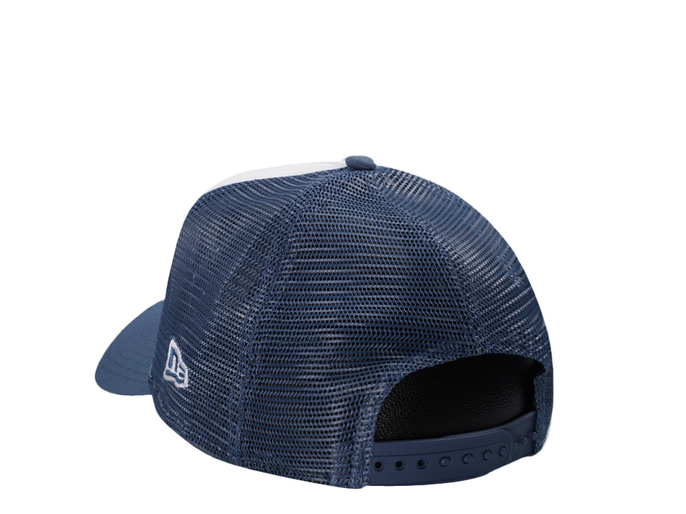 New Era Los Angeles Dodgers Indigo White Two Tone Edition 9Forty A Frame Trucker Snapback Gorra