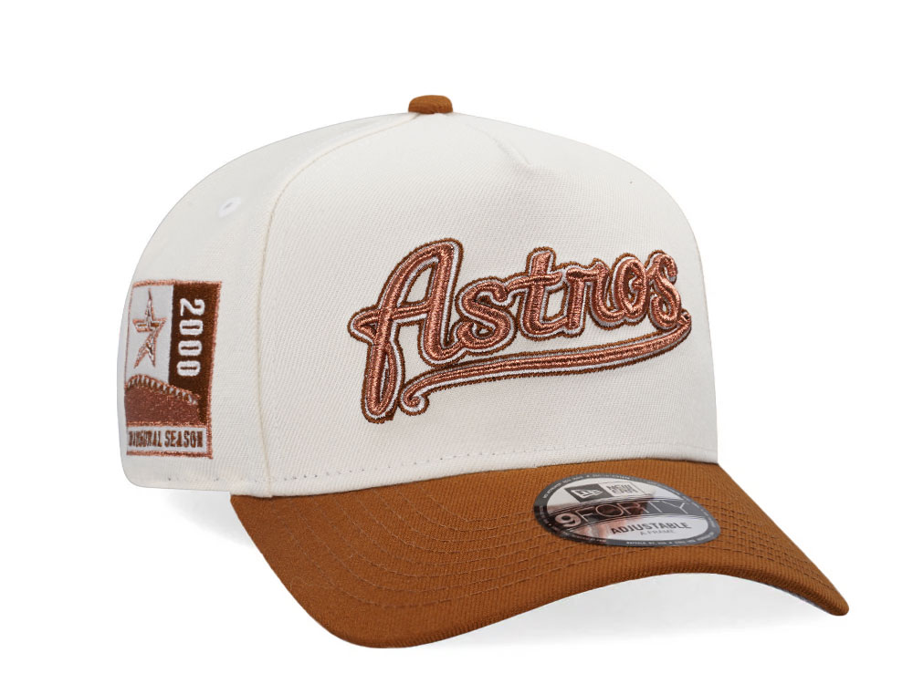 New Era Houston Astros Chrome Copper Two Tone 9Forty A Frame Snapback Gorra