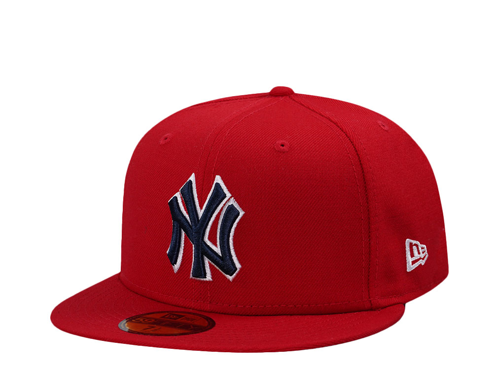 New Era New York Yankees Red Wool Prime Edition 59Fifty Fitted Gorra