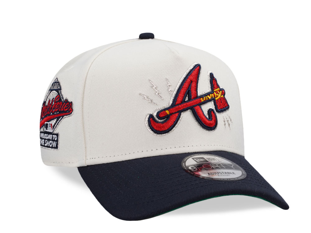 New Era Atlanta Braves World Series 1995 Electric Chrome Two Tone Edition 9Forty A Frame Snapback Gorra