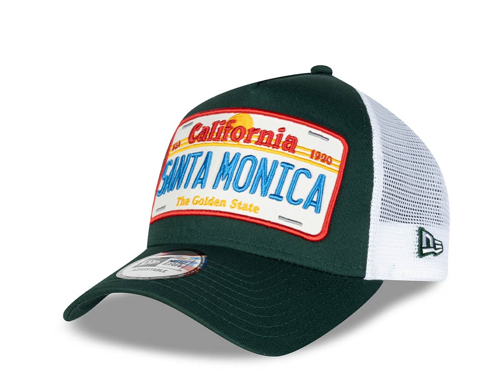 New Era License Plate Dark Green Trucker A Frame Snapback Gorra