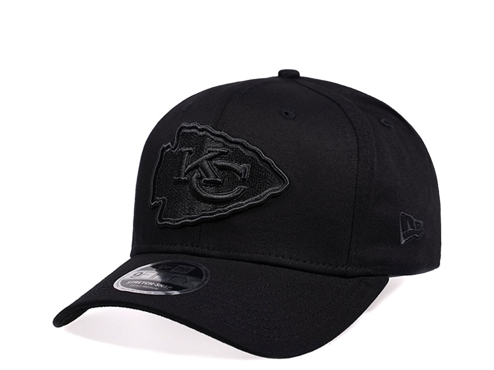 New Era Kansas City Chiefs All Black Edition 9Fifty Stretch Snapback Gorra